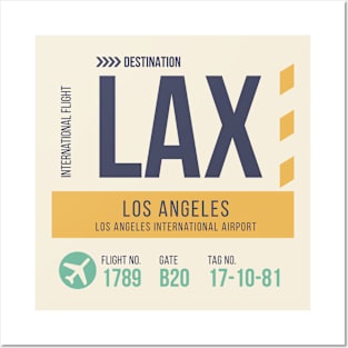 Los Angeles Airport Stylish Luggage Tag (LAX) Posters and Art